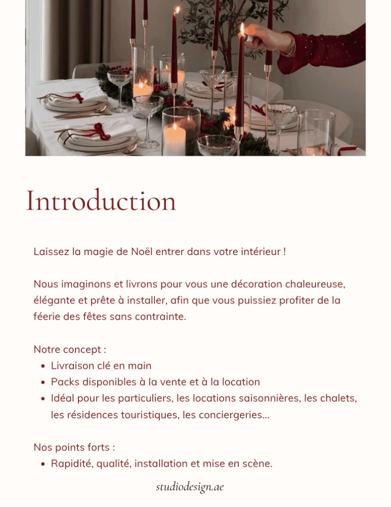texte introduction de noel au chalet